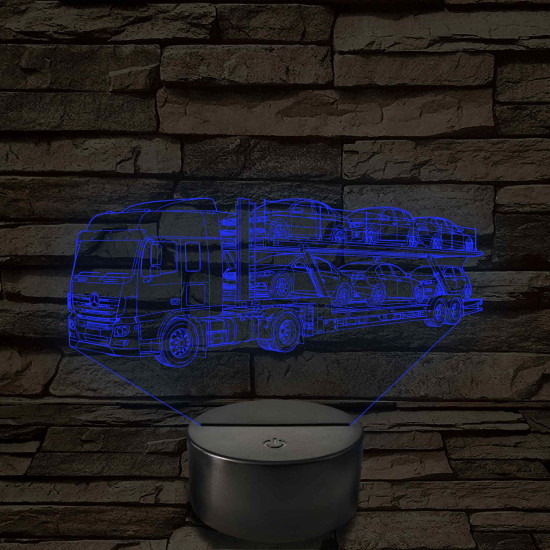 Autószállító Mercedes trailer – 7 színű, színváltós LED lámpa