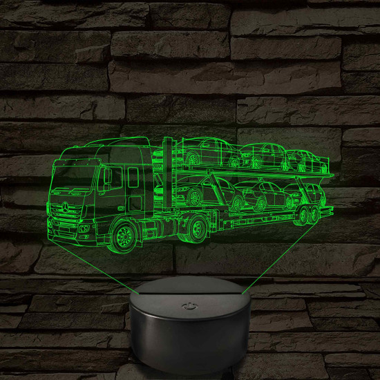 Autószállító Mercedes trailer – 7 színű, színváltós LED lámpa