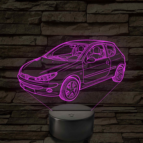 Peugeot 206 LED Lámpa – Egyedi rendszámmal gravírozható