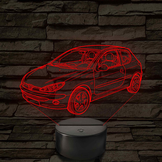 Peugeot 206 LED Lámpa – Egyedi rendszámmal gravírozható