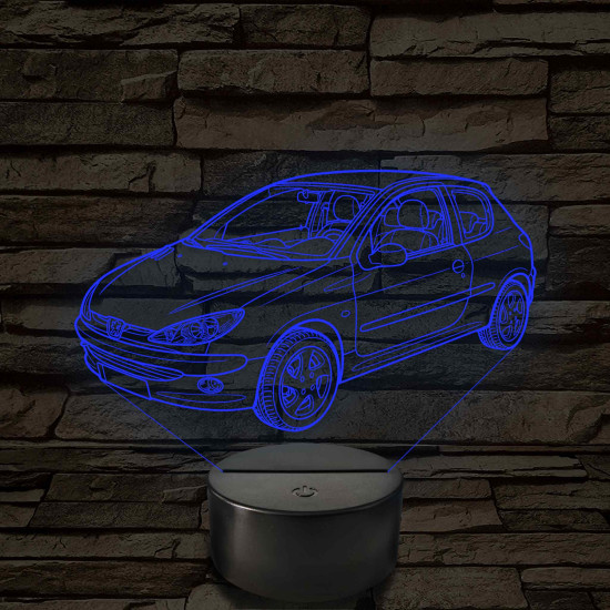Peugeot 206 LED Lámpa – Egyedi rendszámmal gravírozható
