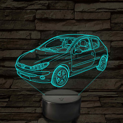 Peugeot 206 LED Lámpa – Egyedi rendszámmal gravírozható