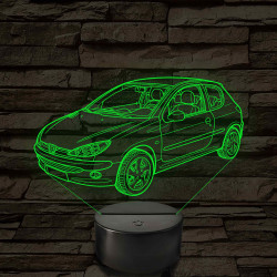 Peugeot 206 LED Lámpa – Egyedi rendszámmal gravírozható