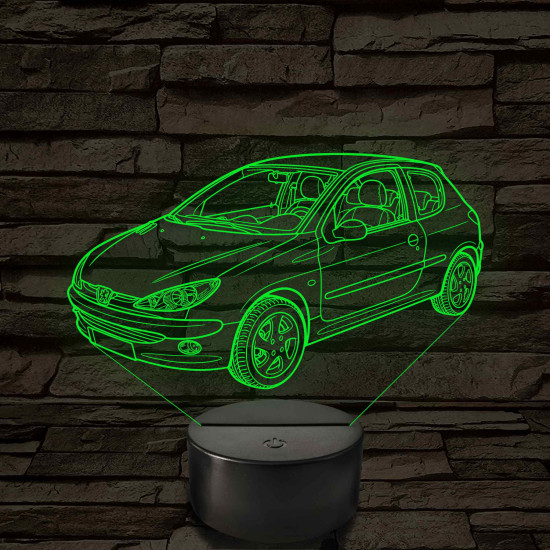 Peugeot 206 LED Lámpa – Egyedi rendszámmal gravírozható