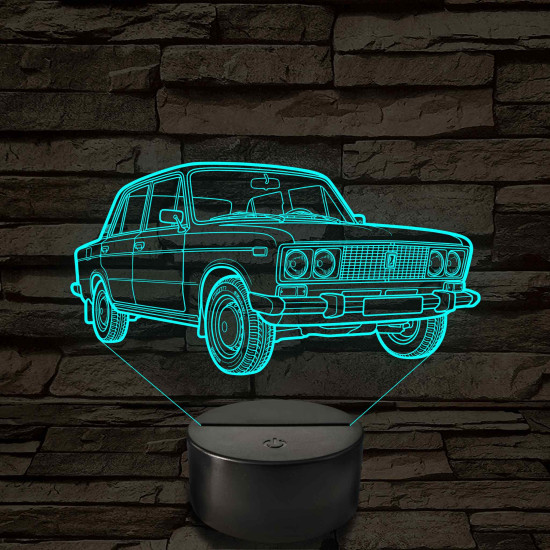 Lada 1500 S - 7 színű 3D led lámpa