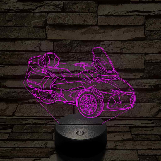 Can-Am Spyder Rt motor – 7 színű, színváltós 3D LED lámpa