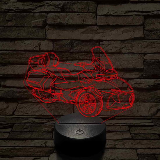 Can-Am Spyder Rt motor – 7 színű, színváltós 3D LED lámpa