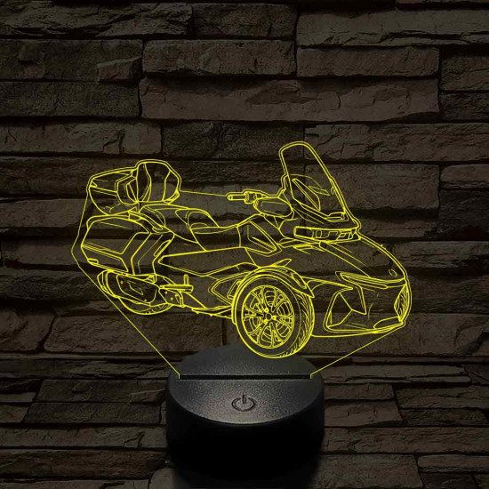 Can-Am Spyder Rt motor – 7 színű, színváltós 3D LED lámpa