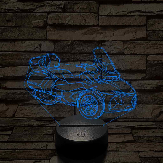 Can-Am Spyder Rt motor – 7 színű, színváltós 3D LED lámpa