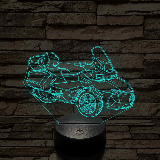 Can-Am Spyder Rt motor – 7 színű, színváltós 3D LED lámpa