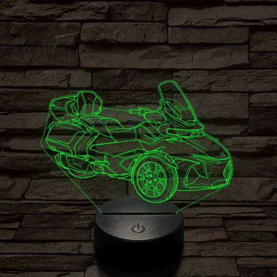 Can-Am Spyder Rt motor – 7 színű, színváltós 3D LED lámpa