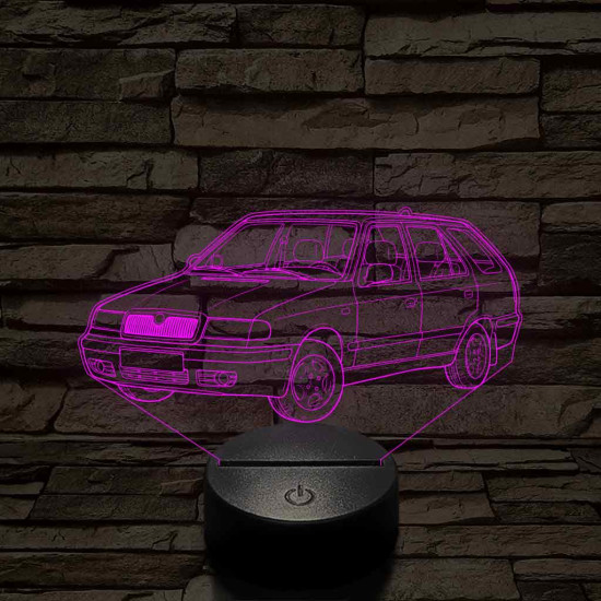 Skoda Felicia kombi 1999 – 7 színű, színváltós 3D LED lámpa