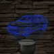 VW Golf MK3 5 ajtós változat - 7 színű, színváltós 3D led lámpa