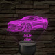 Legendás Izomautó – Shelby GT500 7 színű, színváltós 3D LED lámpa