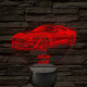 Legendás Izomautó – Shelby GT500 7 színű, színváltós 3D LED lámpa