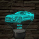 Legendás Izomautó – Shelby GT500 7 színű, színváltós 3D LED lámpa