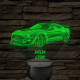 Legendás Izomautó – Shelby GT500 7 színű, színváltós 3D LED lámpa