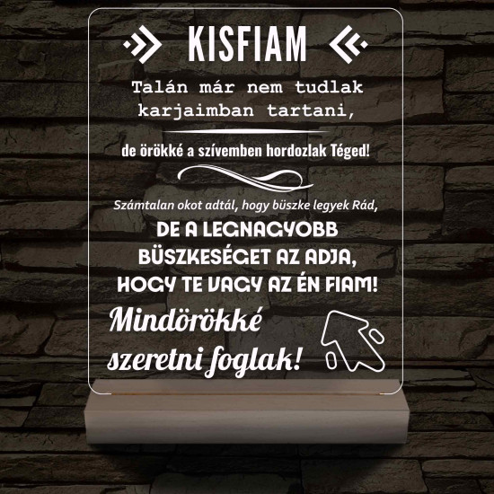 Kisfiam fatalpas  7 színű 3D led lámpa