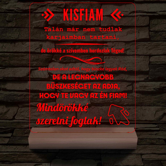 Kisfiam fatalpas  7 színű 3D led lámpa