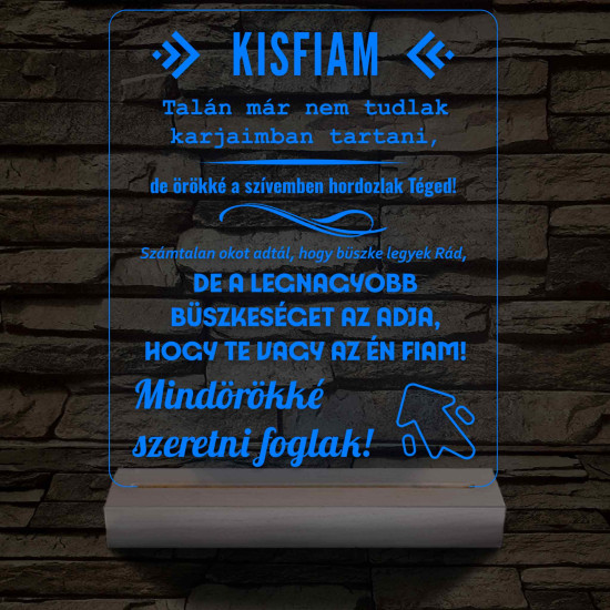 Kisfiam fatalpas  7 színű 3D led lámpa