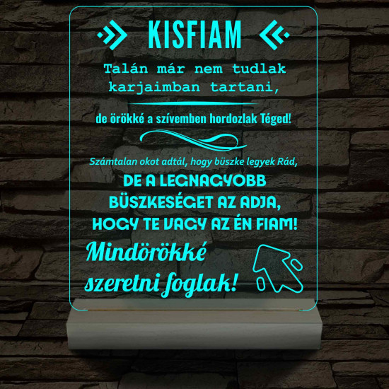 Kisfiam fatalpas  7 színű 3D led lámpa