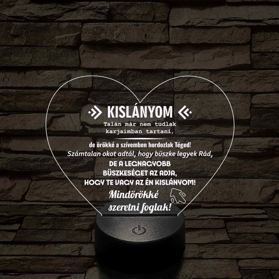 Kislányomnak  7 színű 3D led lámpa