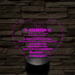 Kislányomnak  7 színű 3D led lámpa