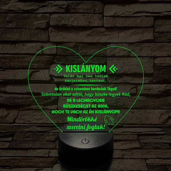 Kislányomnak  7 színű 3D led lámpa