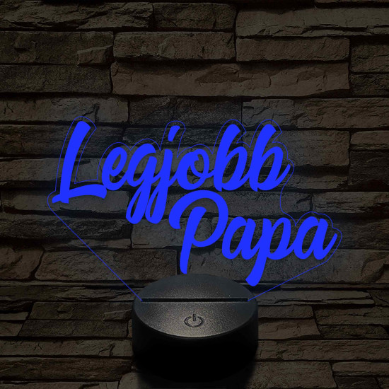 Legjobb Papa - 7 színű 3D led lámpa