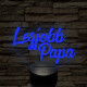 Legjobb Papa - 7 színű 3D led lámpa