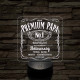 Prémium Papa whiskey stílusban - 7 színű 3D led lámpa