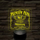 Prémium Papa whiskey stílusban - 7 színű 3D led lámpa