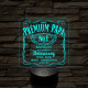 Prémium Papa whiskey stílusban - 7 színű 3D led lámpa