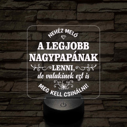 Nehéz meló - 7 színű, színváltós 3D led lámpa