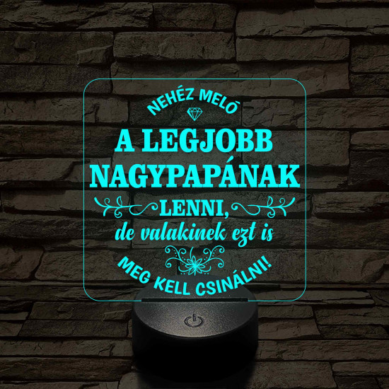 Nehéz meló - 7 színű, színváltós 3D led lámpa