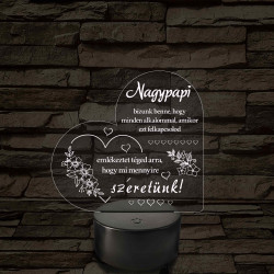 Nagypapi - 7 színű, színváltós 3D led lámpa