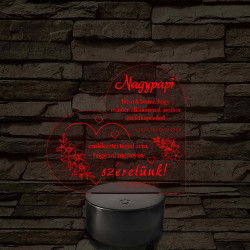 Nagypapi - 7 színű, színváltós 3D led lámpa
