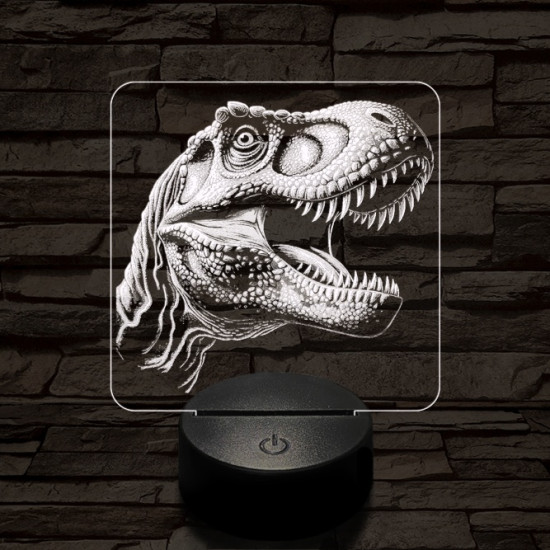 Rexi pofa 7 színű valósághű 3D led lámpa