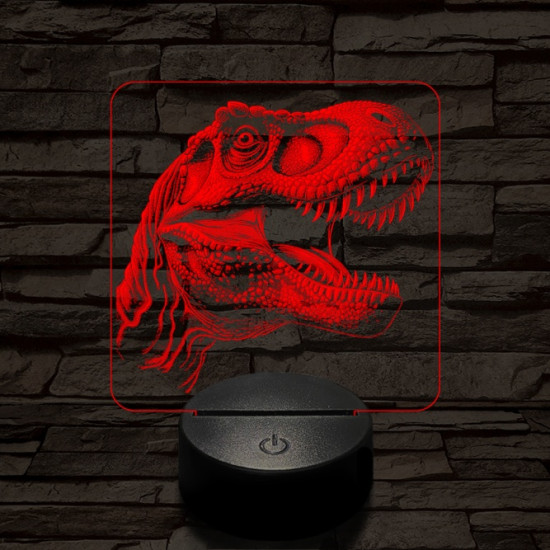 Rexi pofa 7 színű valósághű 3D led lámpa