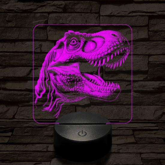 Rexi pofa 7 színű valósághű 3D led lámpa