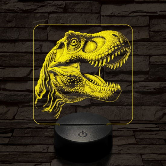 Rexi pofa 7 színű valósághű 3D led lámpa