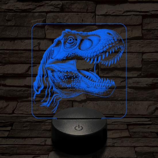 Rexi pofa 7 színű valósághű 3D led lámpa