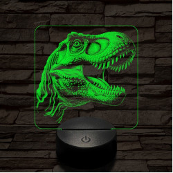 Rexi pofa 7 színű valósághű 3D led lámpa