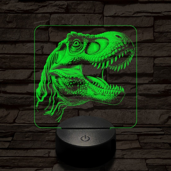 Rexi pofa 7 színű valósághű 3D led lámpa