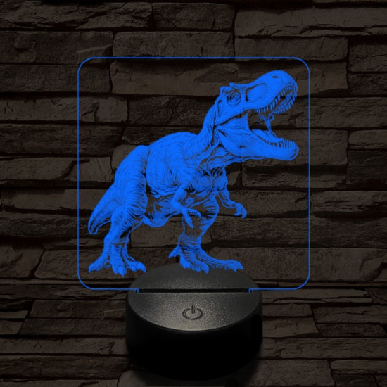 A zsarnokgyík ordítása 7 színű valósághű 3D led lámpa