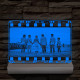 Egyedi fotógravírozás film negatívos kerettel fatalpban 7 színű 3D led lámpa