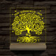 Focis osztályfa személyre szabott fatalppal 7 színű 3D led lámpa