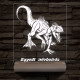 Indoraptor egyedi névbeírós személyre szabott fatalppal 7 színű 3D led lámpa