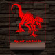 Indoraptor egyedi névbeírós személyre szabott fatalppal 7 színű 3D led lámpa