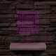 Nevessetek idézetes személyre szabott  fatalppal 7 színű 3D led lámpa